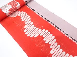 アンティーク　幾何学模様織り出し　八寸帯地反物